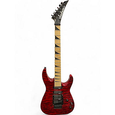 Used Jackson JS34Q Dinky Trans Red Solid Body Electric Guitar