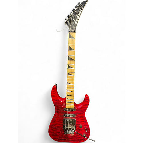 Used Jackson JS34Q Dinky Trans Red Solid Body Electric Guitar Trans Red