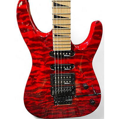 Used Jackson JS34Q Dinky Trans Red Solid Body Electric Guitar