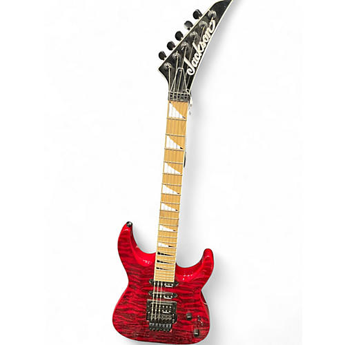 Used Jackson JS34Q Dinky Trans Red Solid Body Electric Guitar Trans Red