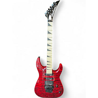 Used Jackson JS34Q Dinky Trans Red Solid Body Electric Guitar