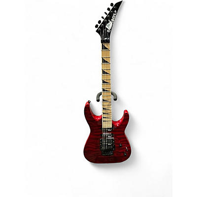 Used Jackson JS34Q Dinky Trans Red Solid Body Electric Guitar