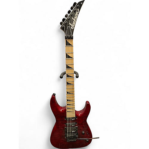 Used Jackson JS34Q Dinky Trans Red Solid Body Electric Guitar Trans Red