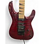 Used Jackson JS34Q Dinky Trans Red Solid Body Electric Guitar Trans Red