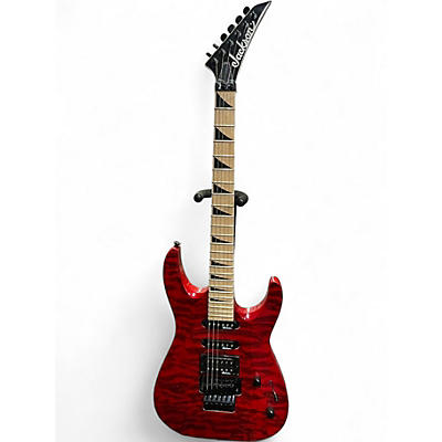 Used Jackson JS34Q Dinky Trans Red Solid Body Electric Guitar