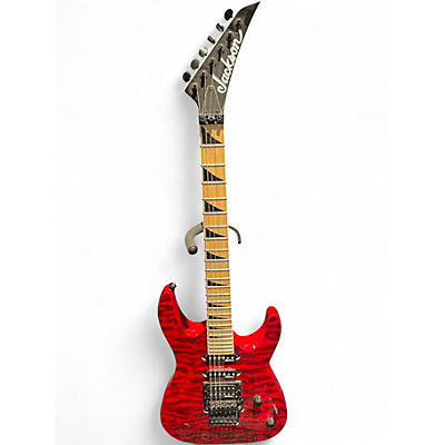 Used Jackson JS34Q Dinky Trans Red Solid Body Electric Guitar