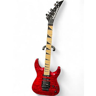 Used Jackson JS34Q Dinky Trans Red Solid Body Electric Guitar