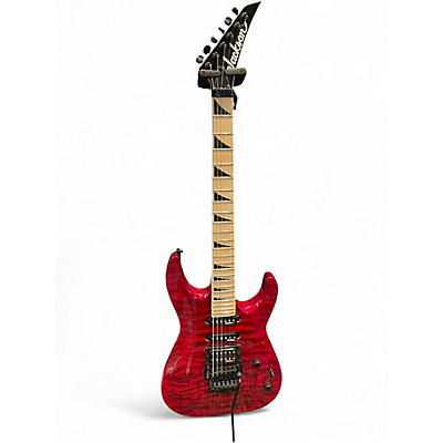 Used Jackson JS34Q Dinky Trans Red Solid Body Electric Guitar
