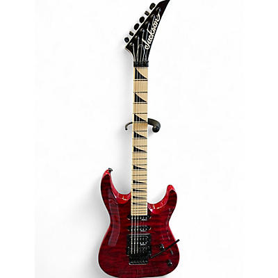 Used Jackson JS34Q Dinky Trans Red Solid Body Electric Guitar