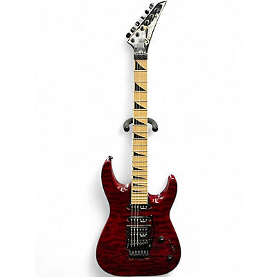 Used Jackson JS34Q Dinky Trans Red Solid Body Electric Guitar