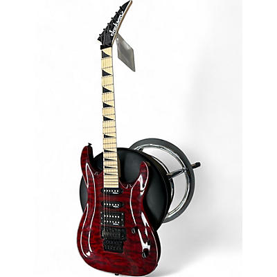 Used Jackson JS34Q Dinky Trans Red Solid Body Electric Guitar