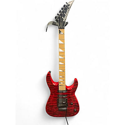 Used Jackson JS34Q Dinky Trans Red Solid Body Electric Guitar