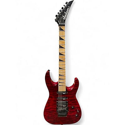 Used Jackson JS34Q Dinky Trans Red Solid Body Electric Guitar