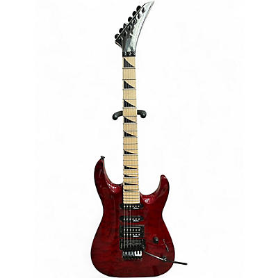 Used Jackson JS34Q Dinky Trans Red Solid Body Electric Guitar
