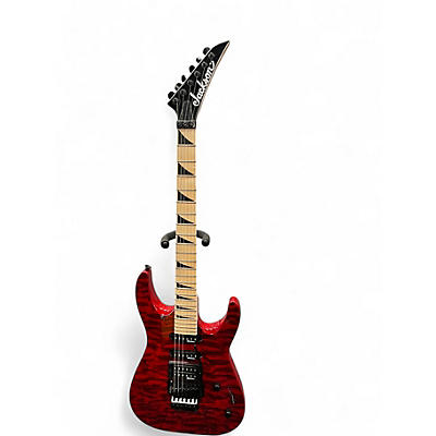 Used Jackson JS34Q Dinky Trans Red Solid Body Electric Guitar