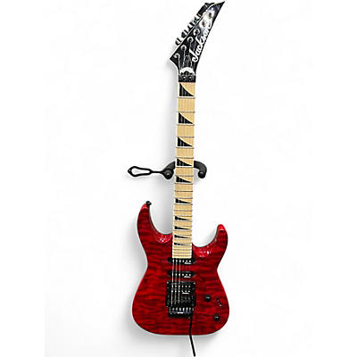Used Jackson JS34Q Dinky Trans Red Solid Body Electric Guitar