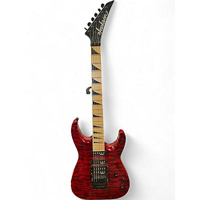 Used Jackson JS34Q Dinky Trans Red Solid Body Electric Guitar