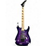Used Jackson JS34Q Dinky Transparent Purple Solid Body Electric Guitar Transparent Purple