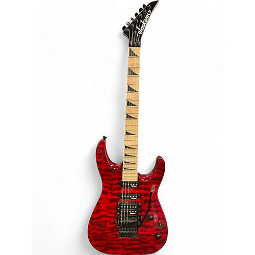 Jackson Used Jackson JS34Q Dinky Transparent Red Solid Body Electric Guitar Transparent Red