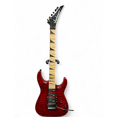 Used Jackson JS34Q Dinky Transparent Red Solid Body Electric Guitar