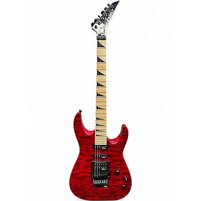 Used Jackson JS34Q Dinky Transparent Red Solid Body Electric Guitar