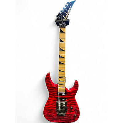 Used Jackson JS34Q Dinky Transparent Red Solid Body Electric Guitar