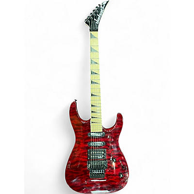 Used Jackson JS34Q Dinky Transparent Red Solid Body Electric Guitar