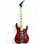 Used Jackson JS34Q Dinky Transparent Red Solid Body Electric Guitar Transparent Red