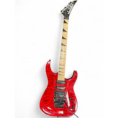 Used Jackson JS34Q Dinky Transparent Red Solid Body Electric Guitar