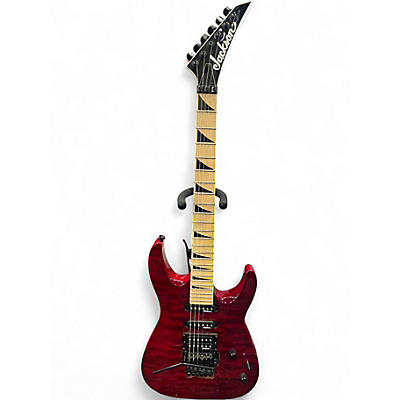 Used Jackson JS34Q Dinky Transparent Red Solid Body Electric Guitar