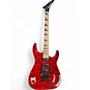 Used Jackson JS34Q Dinky transparent red Solid Body Electric Guitar transparent red