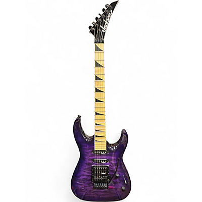 Used Jackson JS34Q Trans Purple Solid Body Electric Guitar