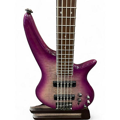 Used Jackson JS3QV Trans Purple Electric Bass Guitar