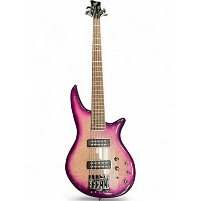 Used Jackson JS3VQM Purple Phaze Electric Bass Guitar