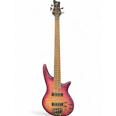 Used Jackson JS3VQM Trans Purple Electric Bass Guitar