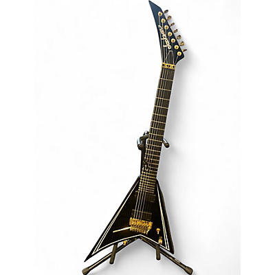 Used Jackson Jackson Pro Series Signature Mark Heylmun Rhoads RR24-7 Black and Gold Solid Body Electric Guitar