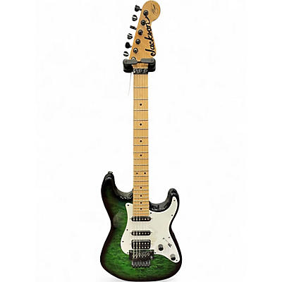 Used Jackson Jackson X Series Signature Adrian Smith SDXQ TRANSPARENT GREEN Solid Body Electric Guitar