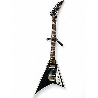 Used Jackson KVXMG KING V Black and White Solid Body Electric Guitar