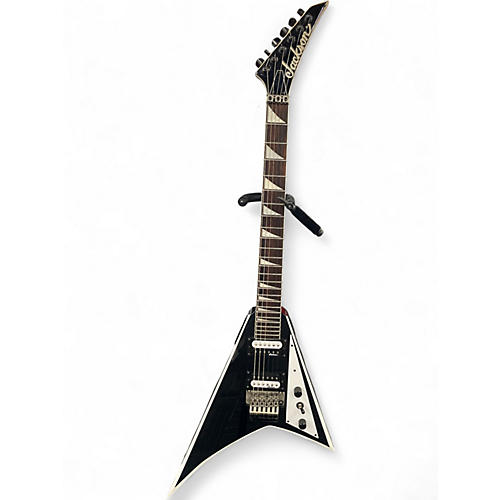 Used Jackson KVXMG KING V Black and White Solid Body Electric Guitar Black and White