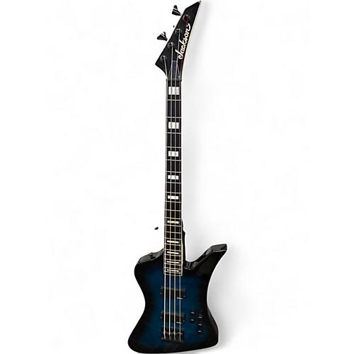 Used Jackson Kelly Bird Blue to Black Fade Electric Bass Guitar Blue to Black Fade