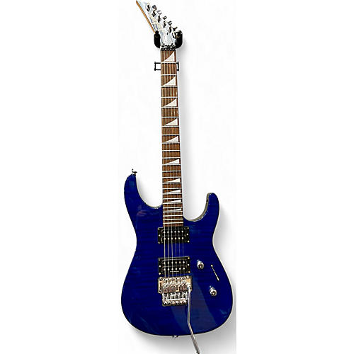 Used Jackson MIJ Dinky Reverse Blue Flame Solid Body Electric Guitar Blue Flame