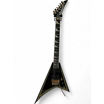 Used Jackson MJ Series Rhoads RR24-MG Black with Yellow Stripes Solid Body Electric Guitar