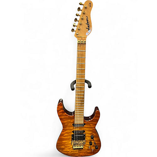 Used Jackson PC1 USA Phil Collen Signature Trans Amber Solid Body Electric Guitar Trans Amber