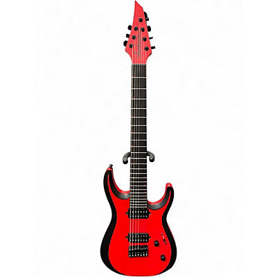 Used Jackson Pro Plus Modern MDK7 Red with Black Bevels Solid Body Electric Guitar