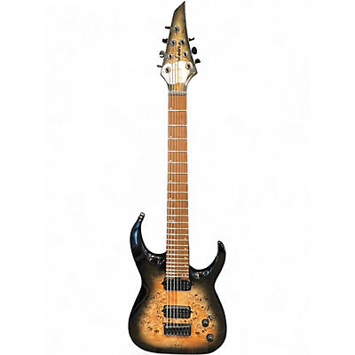 Used Jackson  Pro Plus Series Signature Misha Mansoor Juggernaut HT7P Black Burst Burl Solid Body Electric Guitar
