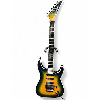 Used Jackson Pro Plus Series Soloist SLA3Q amber blue burst Solid Body Electric Guitar