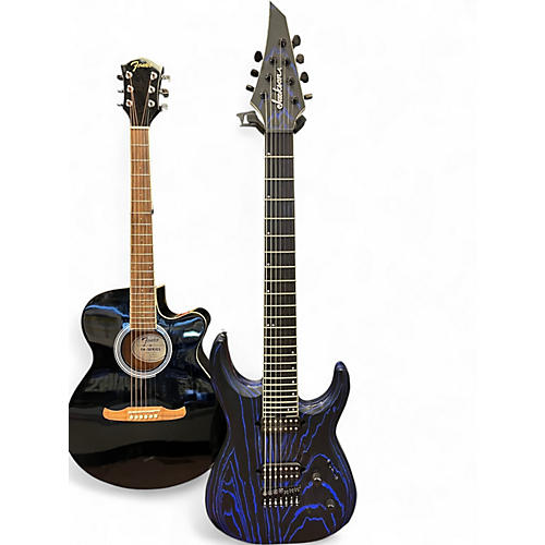 Used Jackson Pro Series Dinky DK Modern Ash HT7 Baked Blue Solid Body Electric Guitar Baked Blue