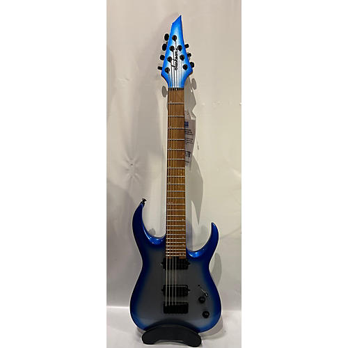 Jackson Used Jackson Pro Series Misha Mansoor Signature Juggernaut HT7FM SILVER TO BLUE BURST Solid Body Electric Guitar SILVER TO BLUE BURST