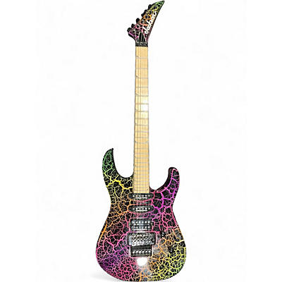 Used Jackson Pro Series SLM3M Rainbow Crackle Solid Body Electric Guitar