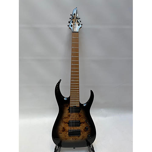 Jackson Used Jackson Pro Series Signature Misha Mansoor Juggernaut HT7P Black Burst Burl Solid Body Electric Guitar Black Burst Burl